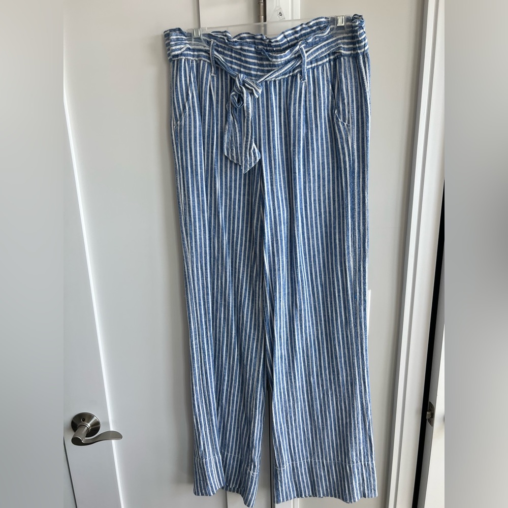 Stripped linen pants- size medium